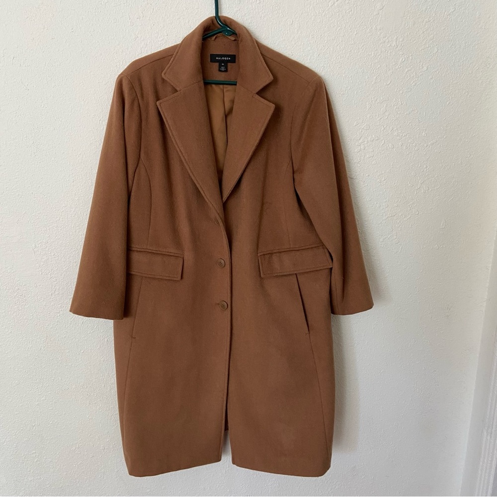 Halogen Wool Coat in Camel Size 16 NWT